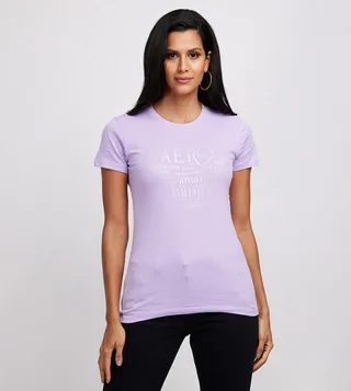Aero Girls Printed Regular Fit T-Shirt