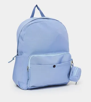 Front Pocket Detail Backpack with Detachable Pouch