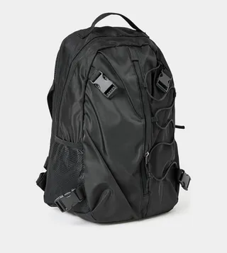 Mesh Pocket Backpack with Buckle Detail