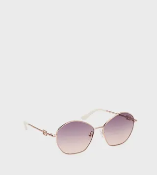 Polygon Metal Frame Sunglasses