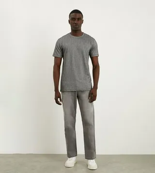Grey Straight Fit Jeans