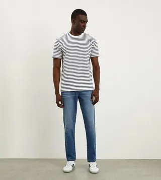 Mid Wash Slim Fit Jeans