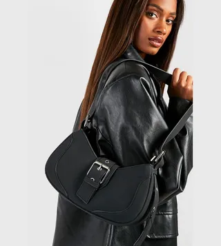 Buckle Detail Shoulder Bag