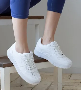Solid Lace-Up Sneakers
