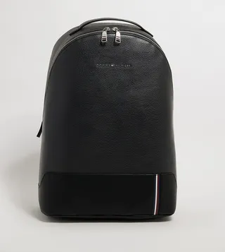 Textured Logo Detail Zip-Around Backpack