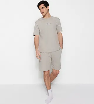 Solid Shorty Pajama Set