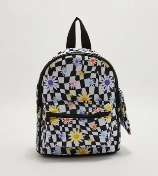 Printed Backpack with Pouch