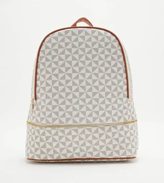 Patterned Zip Around Backpack