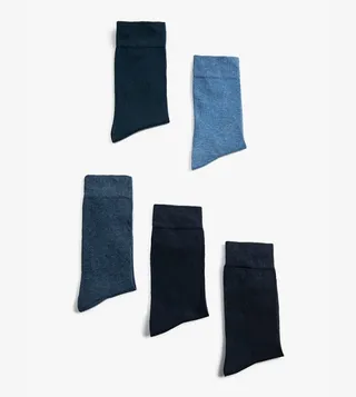 Pack of 5 Solid Crew Socks
