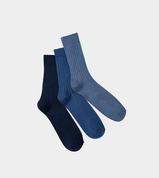 Pack of 3 Textured Crew Socks