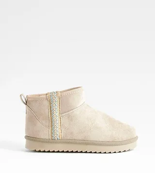 Embroidered Detail Ultra Mini Cosy Boots