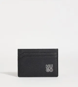 Textured Logo Detail Bi-Fold Card Holder