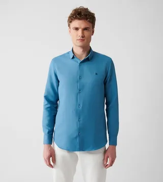 Textured Classic Collar Shirt