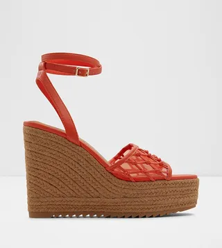 DELLEN Textured Espadrille Wedges