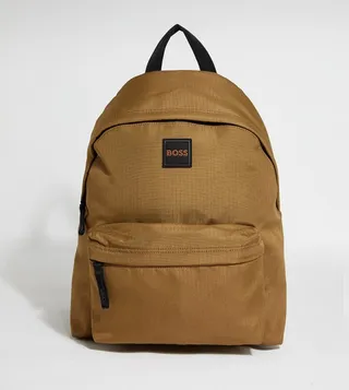 Logo Badge Zip Around Backpack