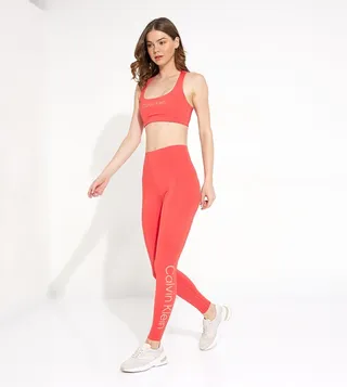 Logo Detail Elastic Stretch Legging
