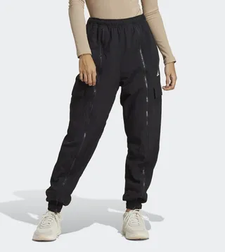 Elasticated Waist Zip-Through Joggers