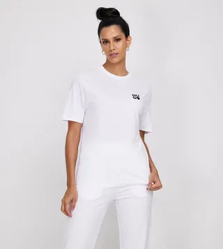 Logo Printed Short Sleeves Casual T-Shirt