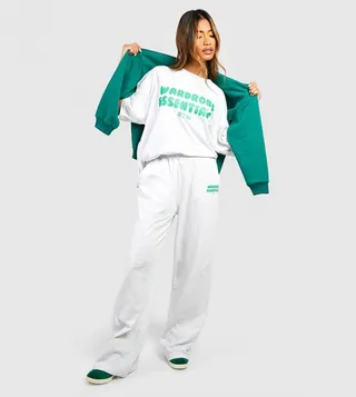 Wardrobe Essentials Slogan T-Shirt and Joggers Set