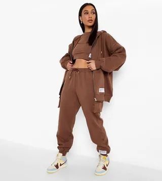 Design Studio 3 Piece Cargo Pocket Zip Through Tracksuit