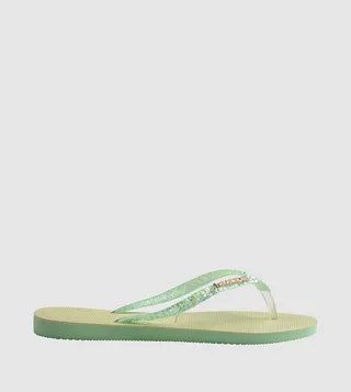 Slim Glitter Flourish Flip Flops