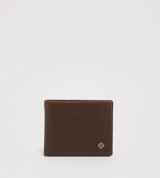 Textured Bi-Fold Genuine Leather Wallet