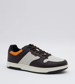 Color Block Lace-Up Sneakers