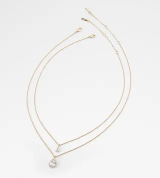 YAUDE 2 Pack Stone Charm Necklaces
