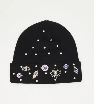 EOWAYLLE Embellished Beanie