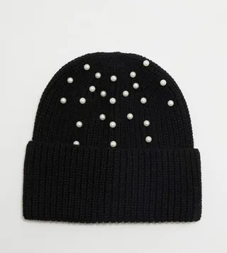 JAILA Pearl Embellished Beanie