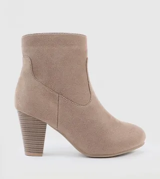Cone Heel Ankle Boots