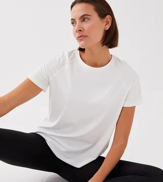 Crew Neck Reflector Short Sleeves Active T-Shirt