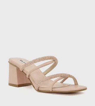 JOSIE Embellished Block Heel Sandals