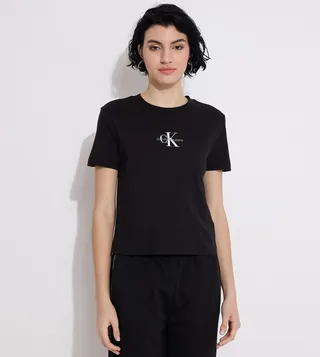 Monogram Detail Crew Neck T-Shirt
