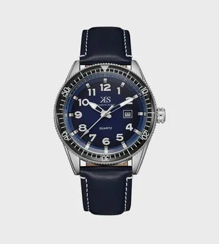 Navy Dial Analog Watch