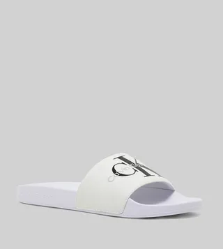 Logo Detail Open Toe Slides