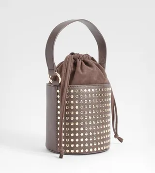 Studded Bucket Crossbody Bag
