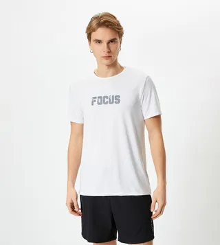 Printed Crew Neck Sports T-Shirt