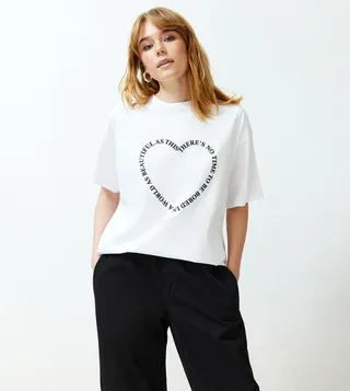 Printed Short Sleeves Oversized T-Shirt