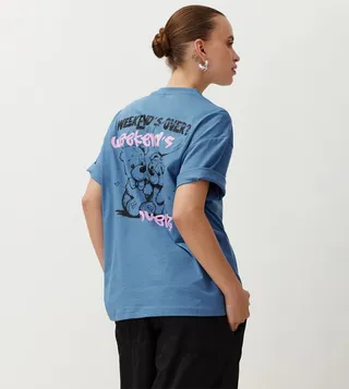Printed Oversized Short Sleeves T-Shirt