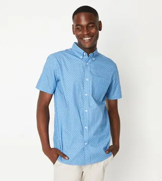 Fan Printed Short Sleeves Shirt