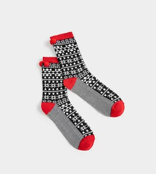 Christmas Patterned Socket Socks