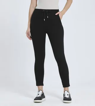 Solid Drawstring Waist Sweatpants
