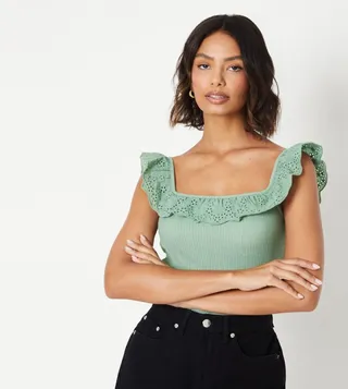 Bordered Frill Top