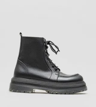 Leather Lace Up Boots