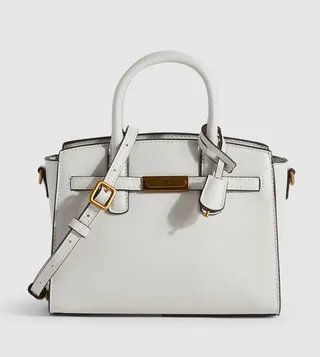 DAX JETSET Textured Logo Detail Satchel Bag