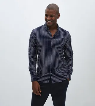 Striped Button-Down Shirt