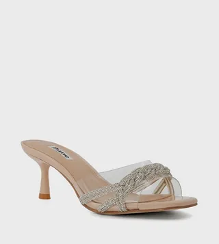 MAISIE Embellished Kitten Heel Sandals