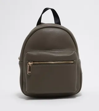 Textured Zipper Backpack 