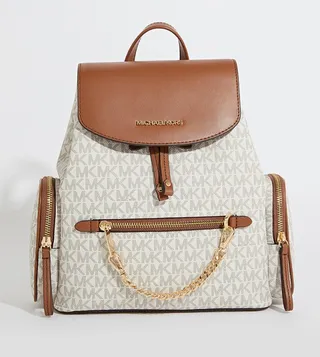 Logo Monogram Color Block Backpack